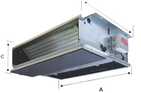 فن کویل سقفی توکار 600 CFM سرماآفرین مدل 42HA