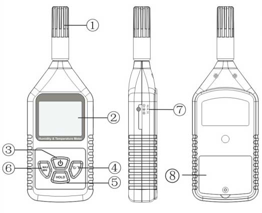 مشخصات رطوبت سنج و دماسنج بنتک مدل GM1360