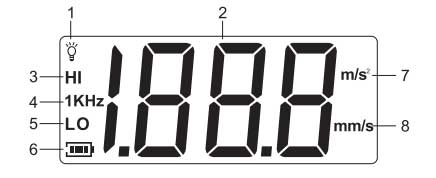 Benetech Vibration meter vibrometer digital GM63A - dimensions