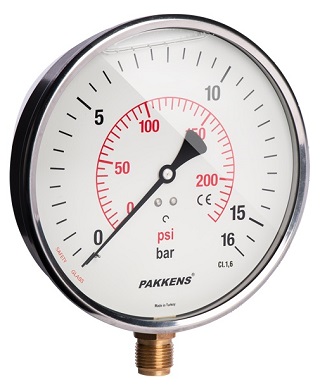 مانومتر پکنز عمودی روغنی صفحه 16 سانت