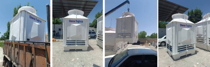 برج خنک کننده مکعبی 100 تن تبرید دماتجهیز