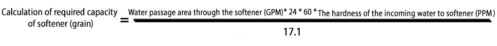 water softener formula