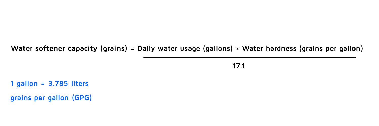 resin water softener formula