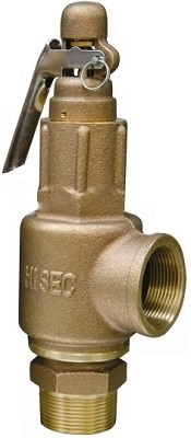 Hisec Lever brass safety valve 10 bar "2