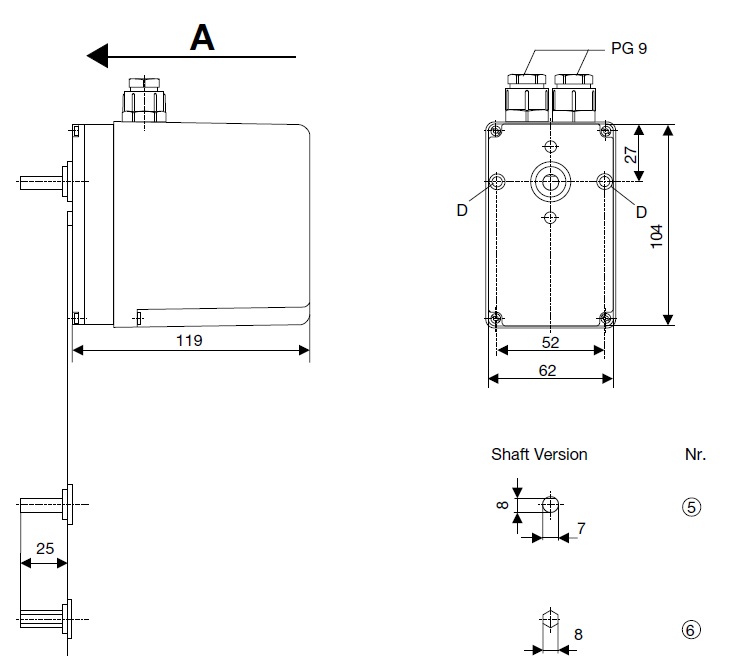 ابعاد موتور دمپر هانیول - کانکترون LKS 160 04