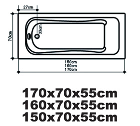 Zarrinab Bathtub Escalia Model 150*70-second
