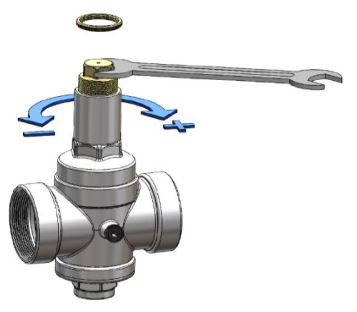 کالیبراسیون شیر فشار شکن بدنه بزرگ فنری CS CASE مدل 3080 سایز "3