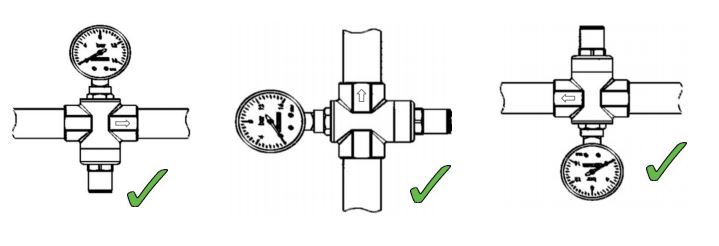 طریقه اتصال شیر فشار شکن بدنه کوچک فنری CS CASE مدل 3315 سایز "1/2 