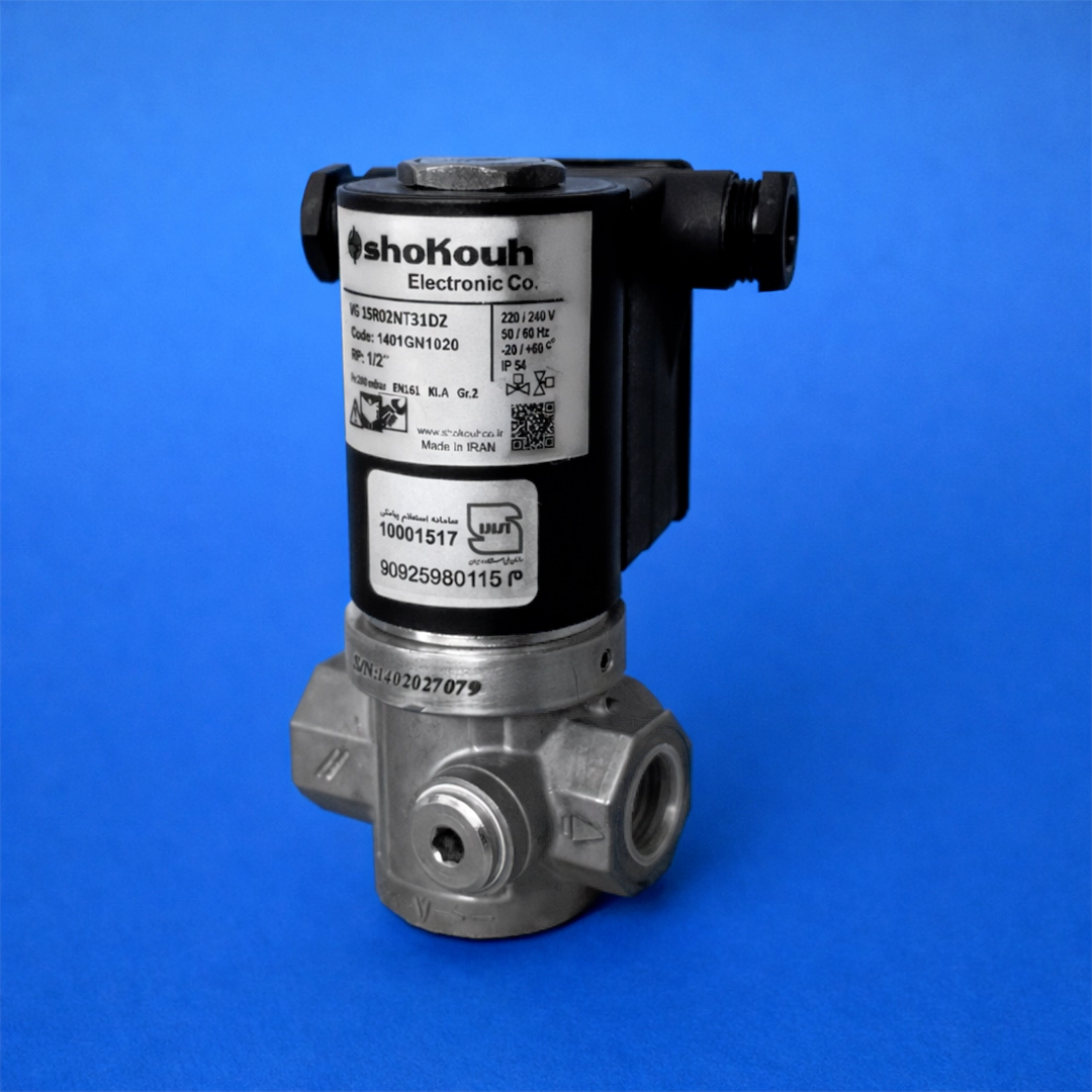 شیر برقی گاز 1/2 اینچ تک ضرب شکوه
