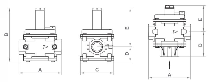 ابعاد بالانسر ماداس گازی دنده ای سایز "3/4 مدل RG/2MTE 