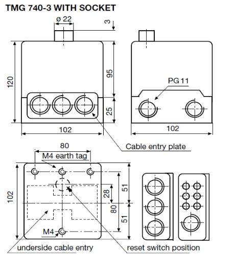 Dual burning relay TMG 740-3