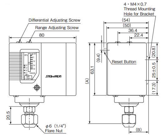 SAGINOMIYA pressure switch model SNS-C110X