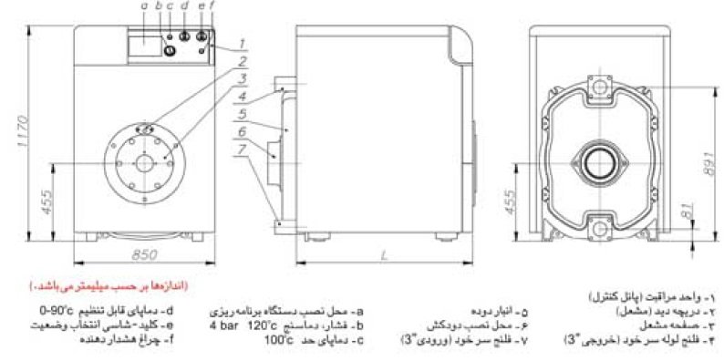 cast iron boiler L90-7 diagram