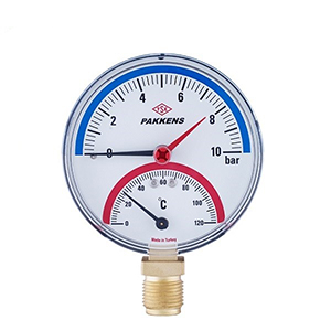 ترمومتر مانومتر پکنز صفحه 10 سانت عمودی