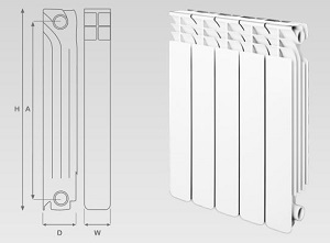 رادیاتور آلومینیومی بوتان