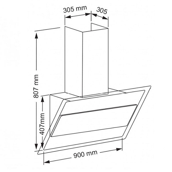 هود آشپزخانه شیشه ای لتو مدل H63-2
