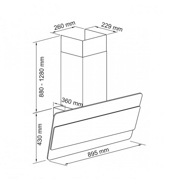 هود آشپزخانه لتو مدل H38-1