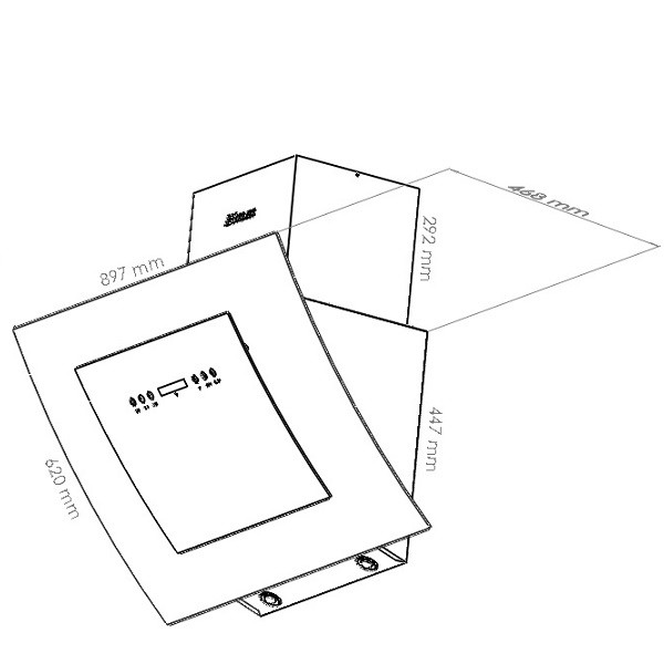 هود آشپزخانه مورب بیمکث مدل 2027-10