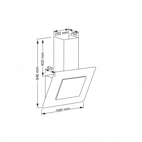 هود آشپزخانه مورب لتو مدل H36-1