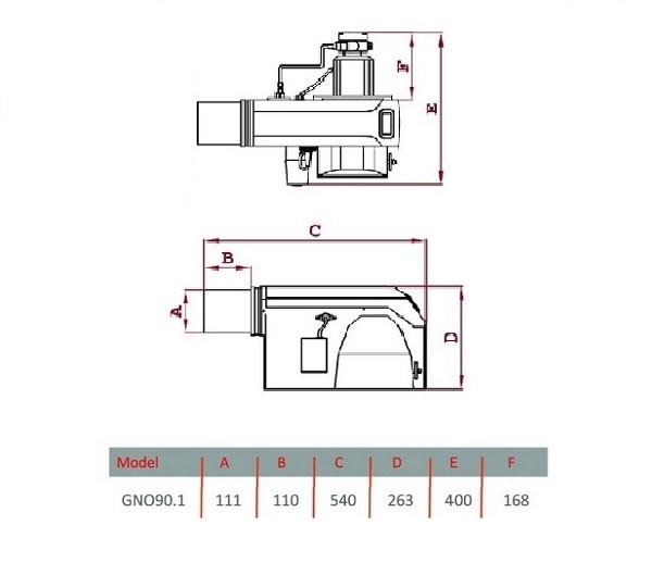 مشعل گازوئيل سوز گرم ایران مدل GNO 90/1-1