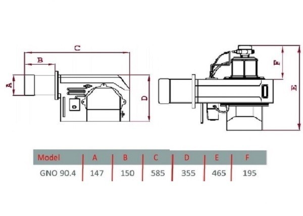 مشعل گازوئيل سوز گرم ایران مدل GNO 90/4-1