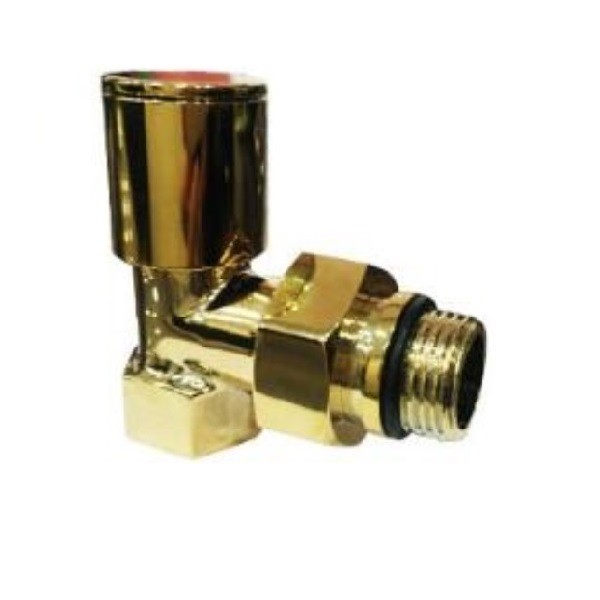 شیر رادیاتور طلایی گرد براق دکوراتیو HTM-1