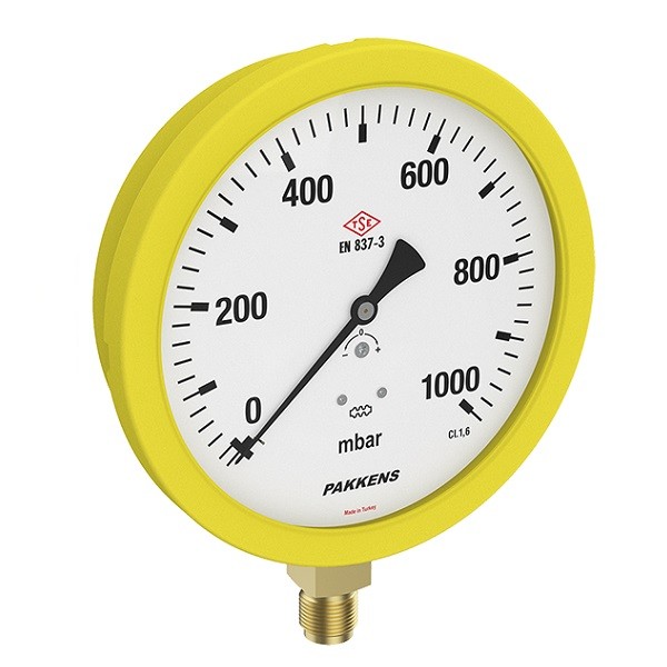 مانومتر میلی‌بار پکنز عمودی خشک صفحه 16سانت-1