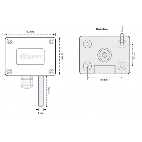 سنسور دمای محیطی رایان مدل HOT-114P-1