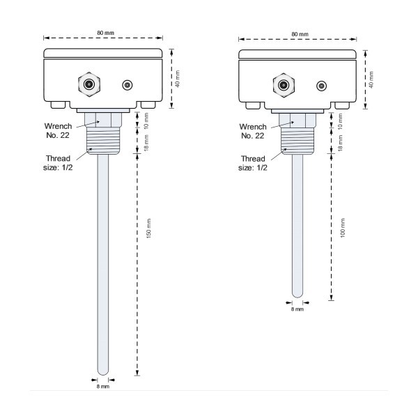 سنسور دمای مستغرق رایان مدل HPT-324P-1