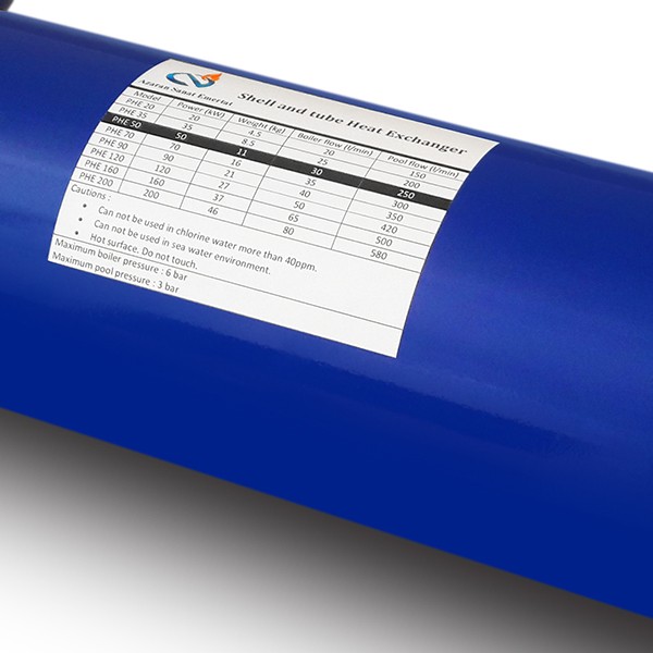 مبدل حرارتی پوسته و لوله آکوامارین مدل PHE70-4