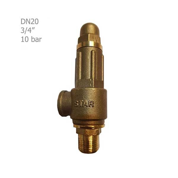 شیر اطمینان استار برنجی ساده 10 بار "3/4-2