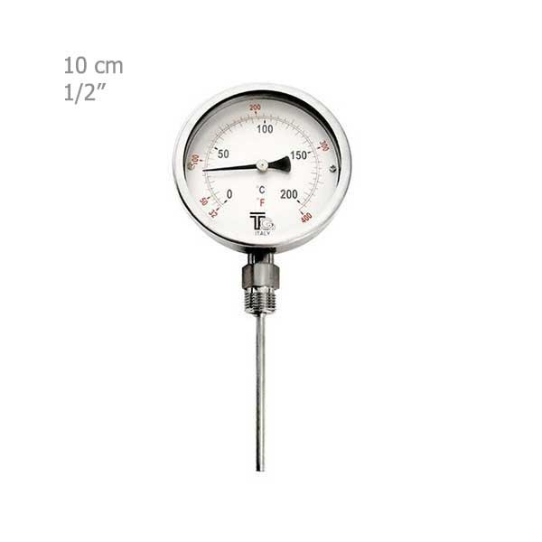 ترمومتر تی جی TG عمودی تمام استیل 10 سانت TB310-1