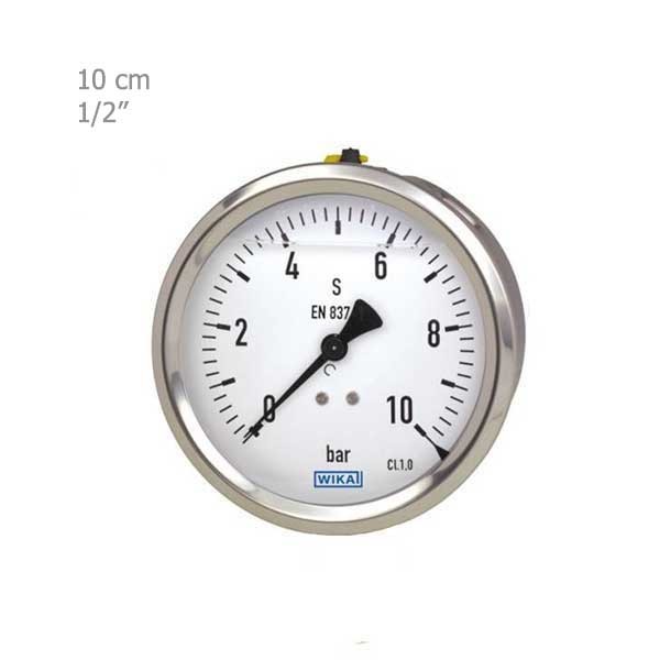 مانومتر ویکا افقی روغنی صفحه10سانت مدل213.53-2