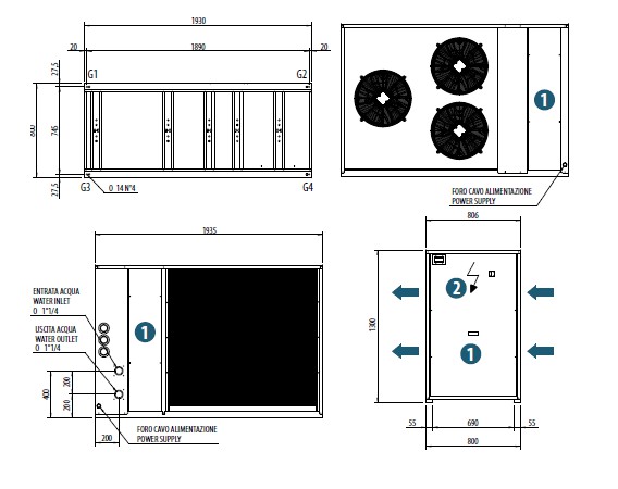 مینی چیلرهای هوایی بی کلد ایتالیا (Bicold)-4