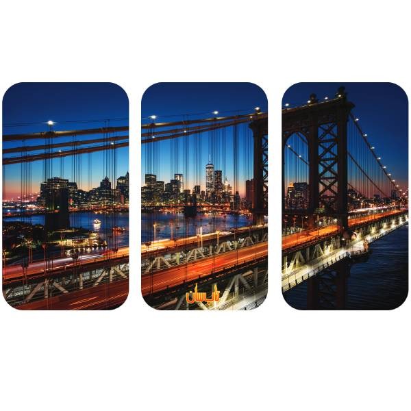 رادیاتور برقی شیشه ای چند تکه تاپ سان مدل D-913 چیدمان 1-2