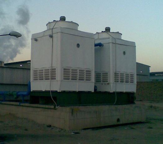 برج خنک کننده فایبرگلاس مکعبی 610 تن تبرید سارآفرین مدل AFC-1