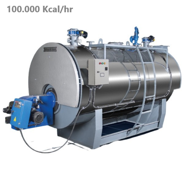 دیگ آبگرم فولادی 100000 سه پاس بخار سازه مدل BSWF.100-1