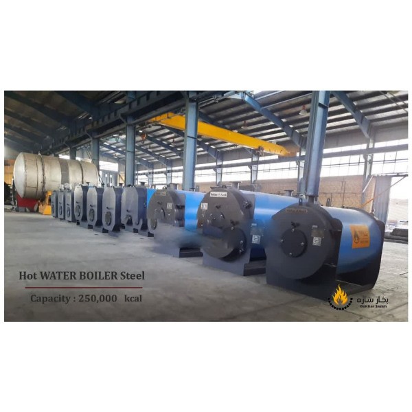 دیگ آبگرم فولادی 200000 دو پاس بخار سازه مدل BSW.200-5