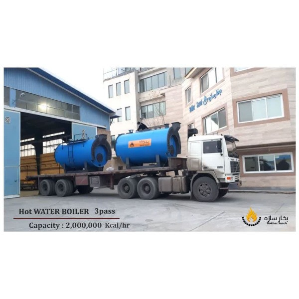 دیگ آبگرم فولادی 300000 سه پاس بخار سازه مدل BSWF.300-3
