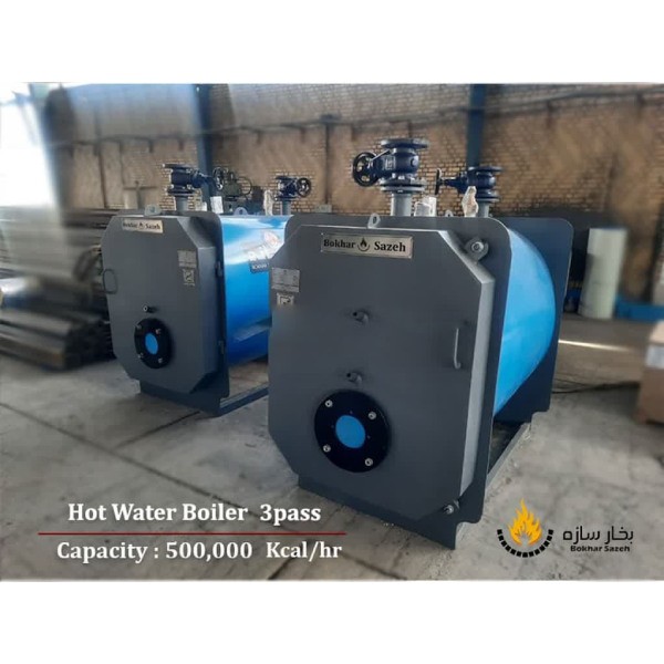 دیگ آبگرم فولادی 300000 سه پاس بخار سازه مدل BSWF.300-5
