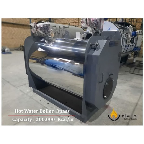 دیگ آبگرم فولادی 300000 سه پاس بخار سازه مدل BSWF.300-9