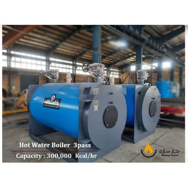 دیگ آبگرم فولادی 400000 سه پاس بخار سازه مدل BSWF.400-2
