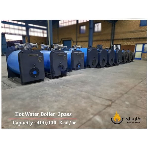 دیگ آبگرم فولادی 800000 سه پاس بخار سازه مدل BSWR.800-10