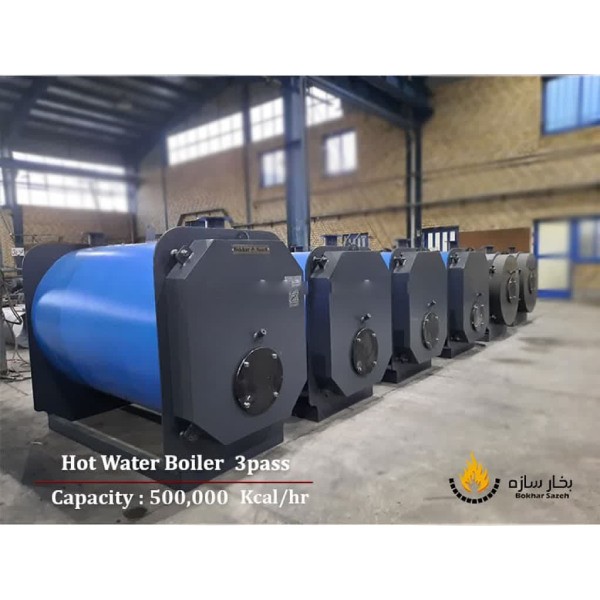 دیگ آبگرم فولادی 1500000 سه پاس بخار سازه مدل BSWR.1500-6