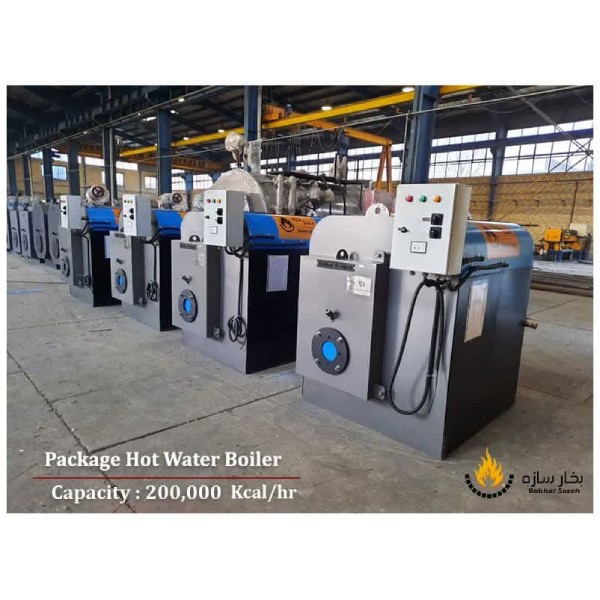 دیگ آبگرم فولادی پکیجی 80000 بخار سازه مدل BSW.80-2