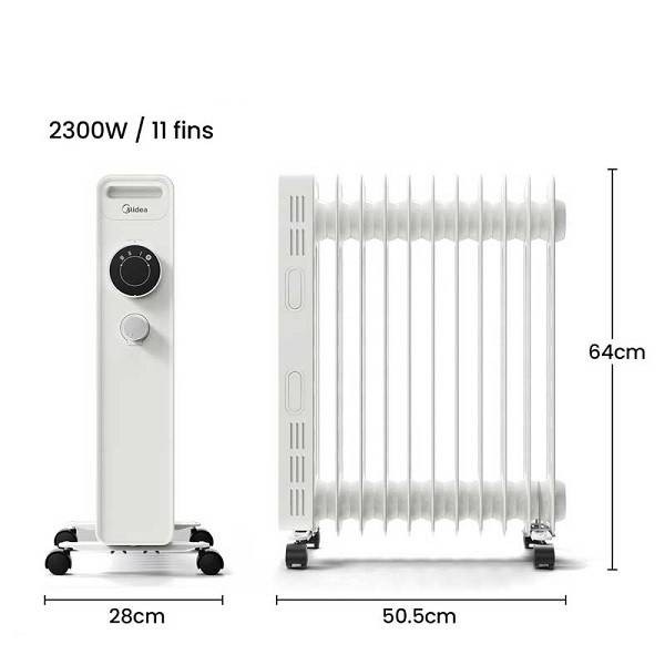 رادیاتور برقی 11 پره میدیا مدل NY2311-20M-3