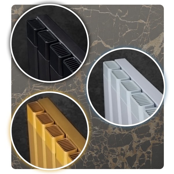 رادیاتور آلومینیومی آنیت 9 پره مدل ونیز ورتیکال مشکی-3