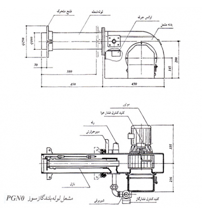مشعل گازی ایران رادیاتور مدل F88-2