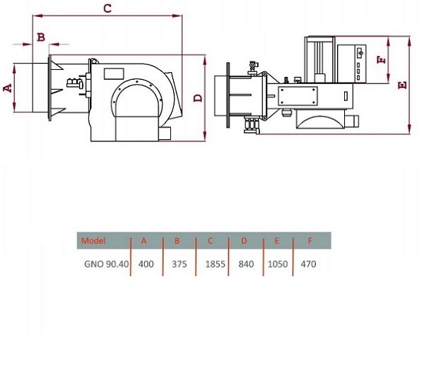 مشعل گازوئيل سوز گرم ایران مدل GNO 90/40-2