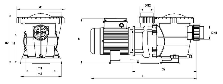 pool pump dimensions